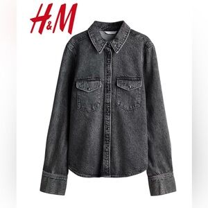 DENIM BUTTON UP SHIRT WOMEN’S H&M